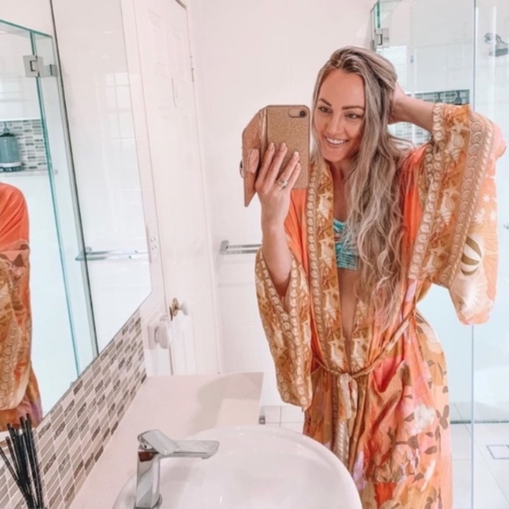 SOLD OUT Mermaid Dreams Boho Kimono Duster Robe Coverup - Picture 3 of 15